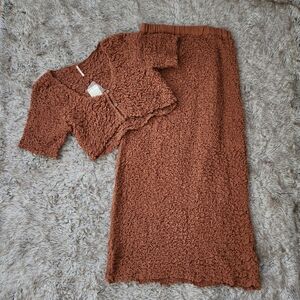 Free People Brown Midi Dress